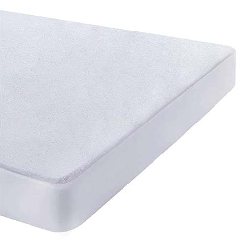 Amazon Brand - Umi Coprimaterasso in Spugna di Cotone Impermeabile e Traspirante(160 x 200 cm)