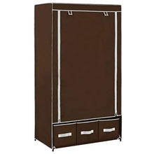 Festnight Guardaroba Portatile, Armadio in Tessuto Marrone 87x49x159 cm