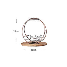 LHQ-HQ Semplice Rotonda Metallo Ferro Wine Rack Soggiorno casa Creativo Decorazione di visualizzazione della Decorazione della casa 26 Centimetri × 28 Centimetri