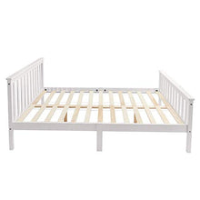 WYLZLIY-Home Struttura Letto Rete del Letto Letto Matrimoniale Telaio Letto in Legno Letto in Legno Massello con Cornici A Doghe, Pino per Adulti, Bambini, Adolescenti, Bianco