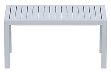 Tavolo Giardino Rettangolare Ocean in Polipropilene - Tavolino Salotto Giardino in Robusta Plastica Resistente ai Raggi UV e Facile da Pulire I Tavolo caffè da Balcone Alt. 45 cm, Colore:Grigio
