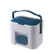 MYHZH Multistrato Medicina Box, può Essere a Parete e Portatile, di Grande capacità Portatile out-Patient Box Medica, Famiglia Emergenza Medicina Storage Box,Blu