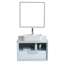 Mobile da Bagno Specchio Mobile da Bagno Semplice Mobile Armadio Combinazione Balcone a Muro Vanity per Casa (Color : Blue, Size : 52x80x63cm)