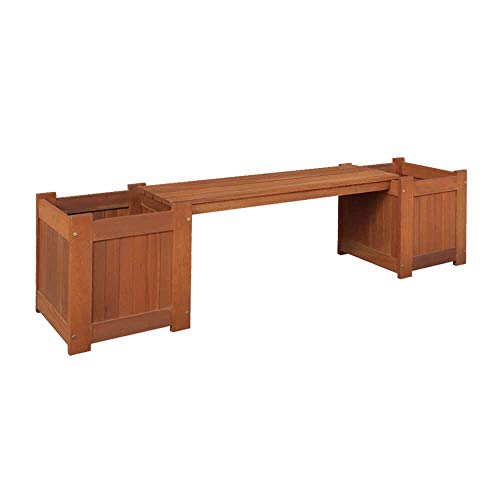 Gartentraum Panchina da Giardino con fioriere in Legno - Panchina da Giardino Eduardo