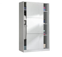 Dmora Armadio Guardaroba, 2 Ante scorrevoli, Legno Bianco, 120 x 200 x 50 cm