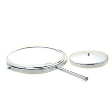 TUKA Specchio Bagno per Trucco 10X Ingranditori, 8" Doppio Specchio Cosmetico con Piedistallo, ø 20 cm Specchio da Tavolo per Trucco e Rasatura, 2 Facciate Vanity Mirror, Cromato, TKD3108-10x