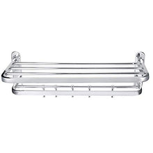CHHD Portasciugamani, portasciugamani a Parete s Bagno ripiano Pieghevole in Acciaio Inox Doppio portasciugamani portasciugamani Appendiabiti con 5 Ganci per Bagno di casa Cucina WC Hot