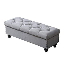 LXESWM Pouf Panca Ottomana Stoccaggio Ottomano con Flipping Coperchio Scarpe Banco Poggiapiedi Pieghevole Bagagli Petto di Archiviazione Pouffe Storage Box Bed Fine Sgabello Divano Sgabello