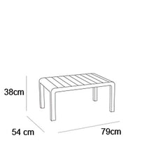 Allibert 224084 Set Lounge, 2 poltrone, 1 Divano a 3 posti, 1 Tavolo Delano, Effetto Legno, plastica, Grafite