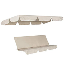 vap26 2 pz/set Patio Swing Canopy Copertura Set, Impermeabile Sunproof Canopy Patio Swing Top Cover+Seat Cover Per 3 Posti Solido