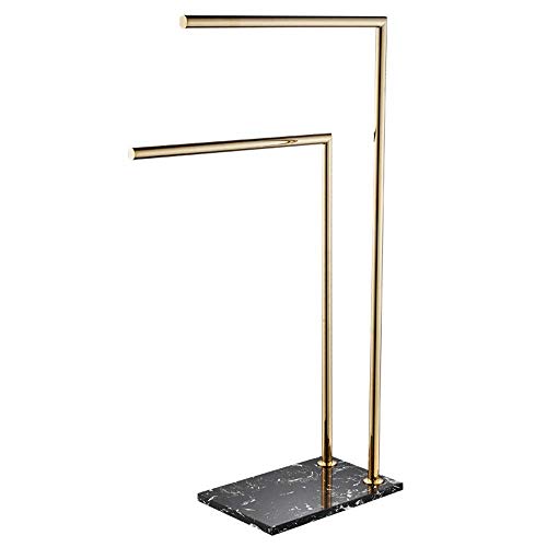 WMY Portasciugamani Portasciugamani con piedistallo a Forma di Doppia L e Accessori Portasciugamani per Bagno Portasciugamani Porta Carta igienica da Terra Pratico portasciugamani