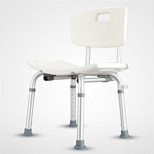 GLJMTY Bagno Sedia Bagno in Alluminio Antiscivolo Sedia da Bagno Doccia Sgabello con Schienale