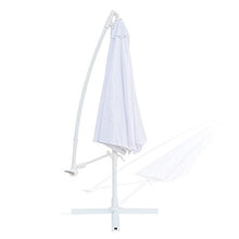 Ombrellone decentrato da Giardino Bianco Diametro 3m (ombrellone Bianco e palo Bianco)