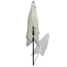 GOTOTOP Ombrellone da Giardino 3x2 Ombrellone Rettangolare,Parasole con Palo Inclinabile,Base Non Inclusa,Baldacchino in Poliestere,per Terrazzo Giardino Esterno,Bianco,200 x 300 cm