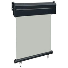 Tenda laterale per balcone, 60 × 250 cm, colore grigio