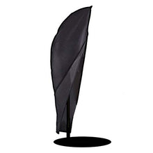 Yardwe Copertura per ombrellone da Giardino Impermeabile Copertura per ombrellone con Cerniera per Esterni 265 x 70 x 1 cm (Tessuto 210d Oxford, Nero)