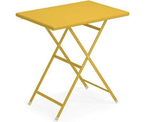Emu Arc en Ciel Set: Tavolo Pieghevole Art. 334 Cm. 50 x 70 e 2 sedie Item 314 Colore Giallo Curry cod. 62
