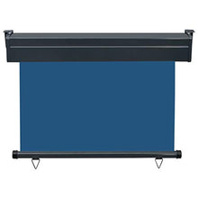 Tenda laterale per balcone, 100 x 250 cm, colore: blu