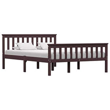 SKM Giroletto con 2 Cassetti Marrone Scuro Legno di Pino 140x200 cm (34.85kg)