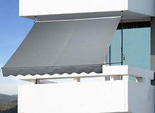 QUICK STAR Tendalino a Morsetto 250 x 130 cm Vetrina Manuale Terrazza per Giardino per Esterni Balcone Grigio