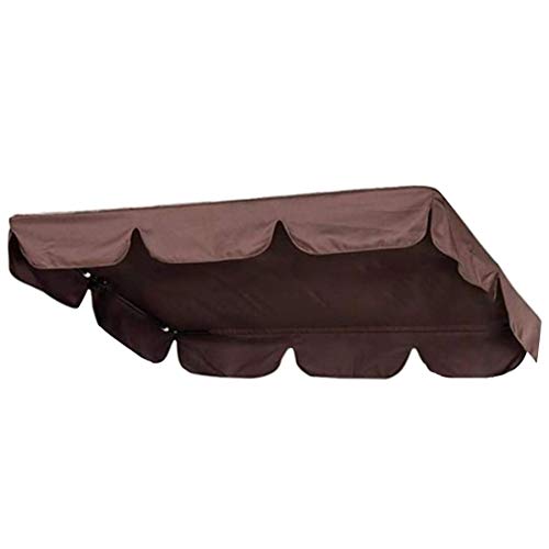 Copertura universale di ricambio colorata per sedia a dondolo a 3 posti per dondolo da giardino, per amaca da giardino, 190 x 132 x 15 cm, colore marrone