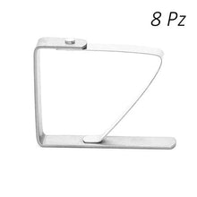 IGEA 8X Fermatovaglia Tavolo Acciaio Giardino Ganci tovaglia Vento Feste Esterno casa Clip in Acciaio Gadget Molla tovaglia PIC nic Party Interno