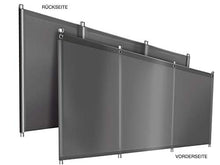 ! Protezione antivento da campeggio in telone di qualità per camion (telone per camion), stabile, con linguette e occhielli (1,4 m x 4 m, nero RAL9005)