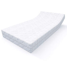 MSS Materasso a molle insacchettate a 7 zone, altezza 20 cm, altezza 180 x 200 cm, altezza 3 fino a 120 kg, con rivestimento trapuntato, colore bianco