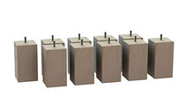 MEGALUXFRANCE - Set di 10 piedi per letto, mobili in legno di faggio massiccio, 80 x 80 x 150 mm