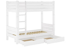 Erst-Holz Letto a Castello Bianco separabile per Adulti 100x200 e Due Cassettoni 60.16-10WT100S2