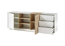 Möbel-Store24 Dynamic24 M48373WE2 - Mobile basso in rovere opaco, con ante e cassetti, 179 cm