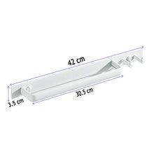 Leekayer Portasciugamani da parete Bianco portasciugamani con doppio gancio in alluminio 42 cm anello asciugamano montaggio a parete asciugamano elegante moderno