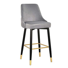MOBILIER DECO - Set di 2 sgabelli design in velluto grigio Arielle