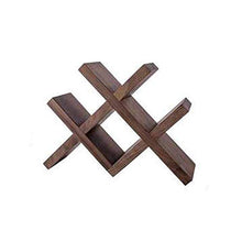 BLMDX Vino rack in legno massello vino rack moda vino cremagliera cremagliera griglia cremagliera vino croce rack casa ristorante vino display stand colore noce