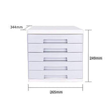 Archivi di File Forniture di Alta qualità Livelli Alto-Trasparente Resina cassetti Data Storage Box Office Tavolo Desktop Cupboard Pp di plastica - 26.5x34.4x25cm libreria (Color : White)