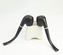 Pipa in legno per tabacco da fumo, filtro a carbone attivo da 9 mm a manico lungo, con accessori, A2