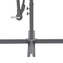 Tidyard Ombrellone da Giardino con Palo, Ombrello Parasole da Esterno in Alluminio, Ombrellone da Esterni, Ombrellone a Sbalzo 350 cm Antracite