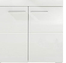 trendteam smart living Mobili, Derivato del Legno, Bianco/Bianco (Alta lucentezza), 60 x 56 x 34 cm