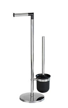 WENKO Parus Piantana Portarotolo e Scopino WC, Acciaio Inossidabile & 15148100 Piantana Portasalviette Exclusif - 3 Bracci Mobili, Acciaio, 48.5 x 90 x 28.5 cm, Cromo