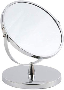 LBWARMB Trucco Specchio con luci Specchio per Il Trucco 360 e deguotazione Double Sided 7 Pollici da Tavolo 5X amplificazione specchi Cosmetici Portatili lucidati per Il comò da Bagno