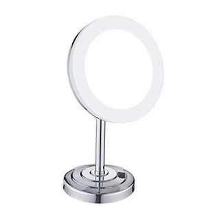 specchio trucco,specchio trucco,Specchio cosmetico da bagno con ingrandimento 7 volte da 8 pollici, specchio da tavolo europeo a LED