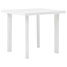Qnotici Tavolo da Giardino in plastica Stile Moderno, Tavolo da Giardino per Il Tempo Libero all'aperto, Tavolo da Giardino per riunioni di Famiglia 80 x 75 x 72 cm-Bianco con Foro per ombrellone