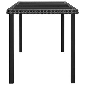 SKM Set da Pranzo da Giardino 9 pz in Polyrattan Nero (64.55kg)