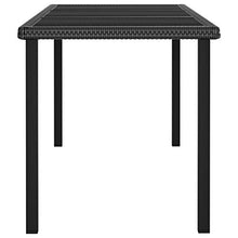 FAMIROSA Tavolo da Pranzo da Giardino Nero 180x70x73 cm in Polyrattan