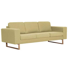 vidaXL Divano a 3 Posti Elegante Comodo Sofa Triplo per Casa per Ufficio Poltrona da Tre Persone Arredo per Salotto Arredamento in Tessuto Verde