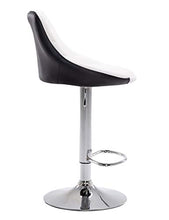 Sedia da bar in pelle, sedia da bar semplice, sedia da bar con schienale, sedia da bar con cassa, sedia da bar con ascensore, set da 2 (bianco-1)