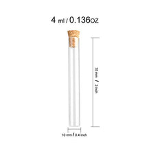 100 flaconi di vetro piccoli da 4 ml, provetta con tappo in sughero, tappo in sughero per bottiglie di vetro, piccole bottiglie di vetro per bomboniere.