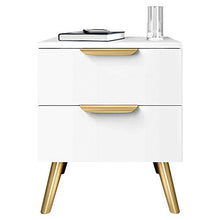 Comodino Camera da Letto & Soggiorno Bianco Comodino-Comodino con 2 cassetti Semplice Camera da Letto Comodino Mini Locker può Essere posizionato sullo Studio, Camera da Let