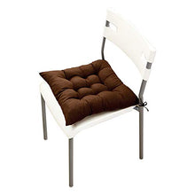 Surfmall Cuscino per Sedia - Garden Chair Pad 40x40x7cm - per mobili Rattan in Giardino e Balcone con Laccetti (4 Pezzi, caffè)