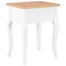 vidaXL Comodino Bianco e Marrone 40x30x50 cm Legno Massello di Pino Tavolino Comodo Funzionale Durevole Robusto Resistente Elegante Pratico Solido